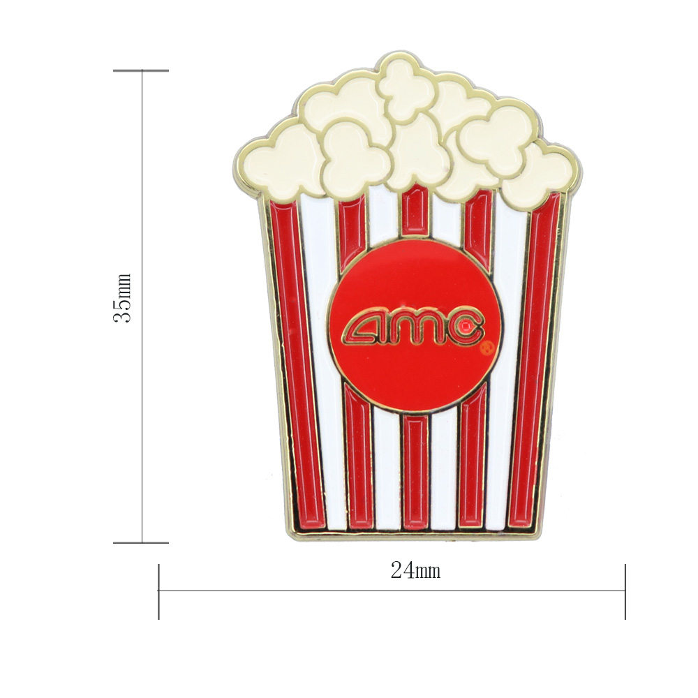 可愛爆米花徽章